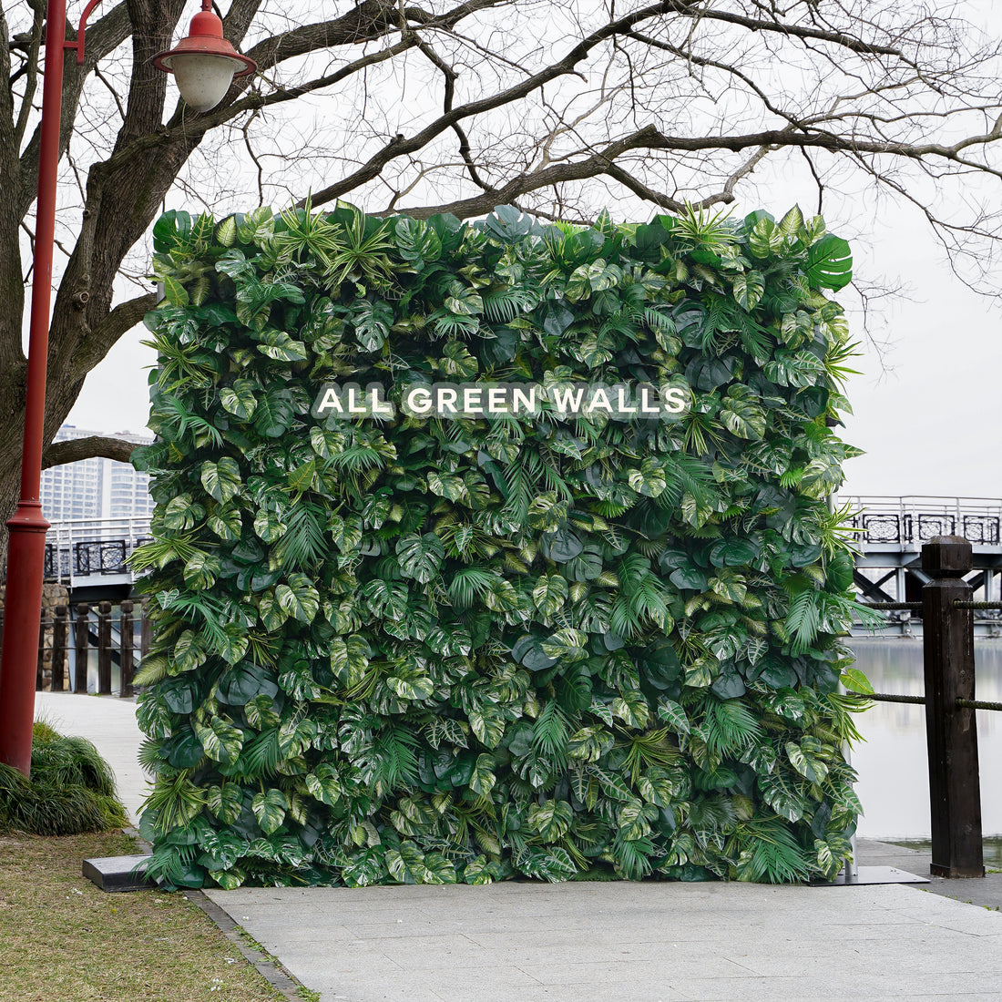 Emerald:Fabric Rolling Up Artificial Green Wall - Easy Decor for Home, Hotel, Cafe, Salon